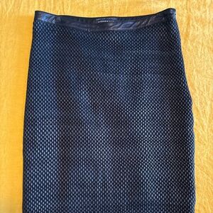 Andrew Marc leather pencil skirt